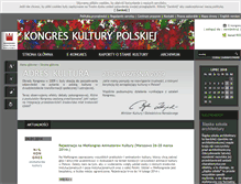 Tablet Screenshot of kongreskultury.pl